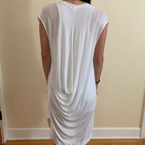 Helmut Lang Petite white drapey dress